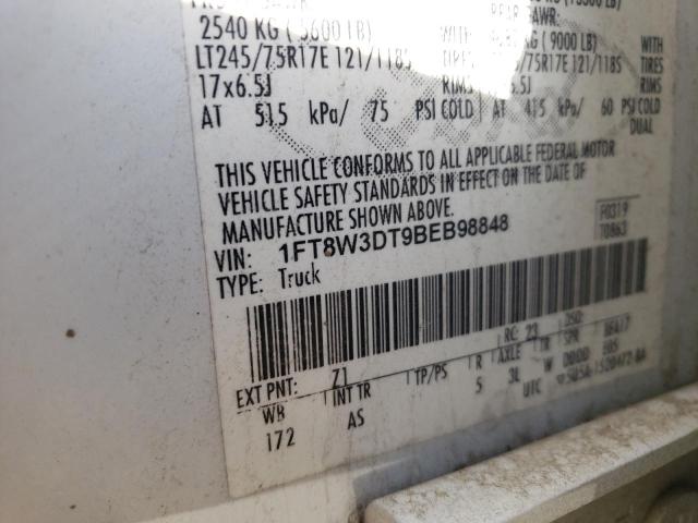 Photo 10 from auction – 2011 FORD F350 SUPER with VIN 1FT8W3DT9BEB98848