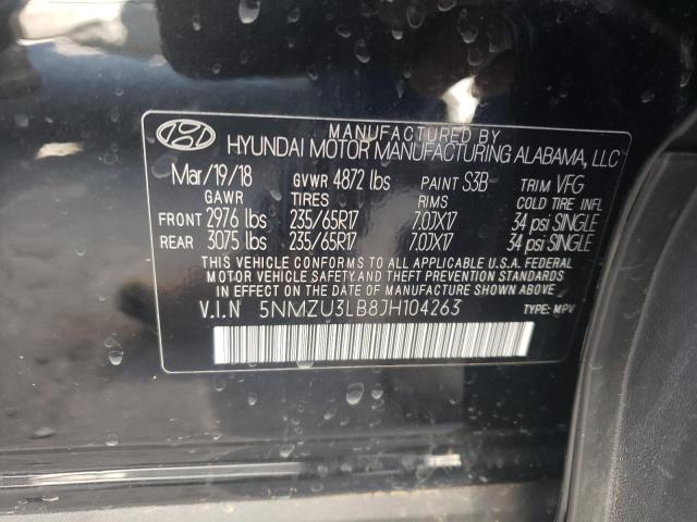 Photo 10 from auction – 2018 HYUNDAI SANTA FE S with VIN 5NMZU3LB8JH104263