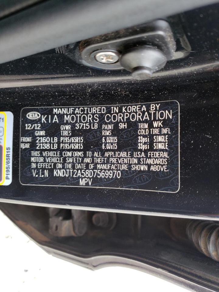 Photo 10 from auction – 2013 KIA SOUL with VIN KNDJT2A58D7569970