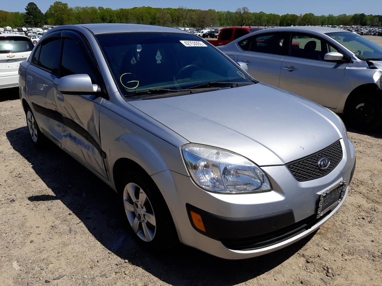 KIA RIO BASE 2007 with VIN KNADE123576249639 - Photo from auction