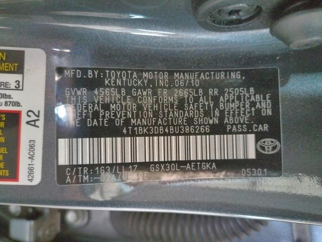 Foto 10 de la subasta – 2011 TOYOTA AVALON BAS con VIN 4T1BK3DB4BU386266