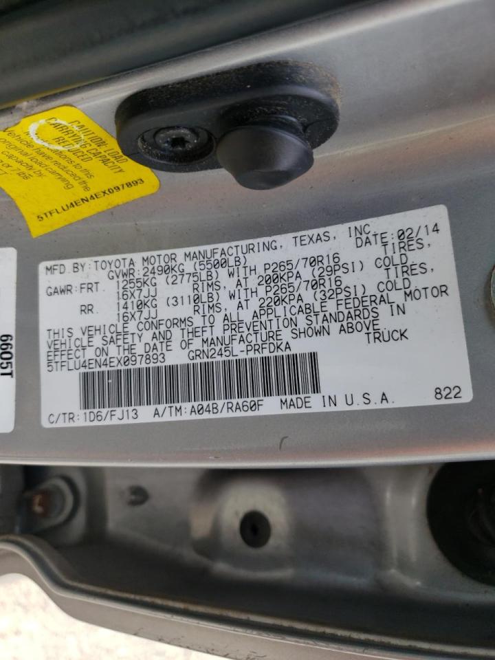 Photo 10 from auction – 2014 TOYOTA TACOMA DOU with VIN 5TFLU4EN4EX097893