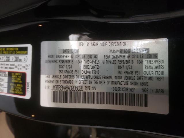 Photo 10 from auction – 2010 MAZDA CX-9 with VIN JM3TB3MA6A0205035