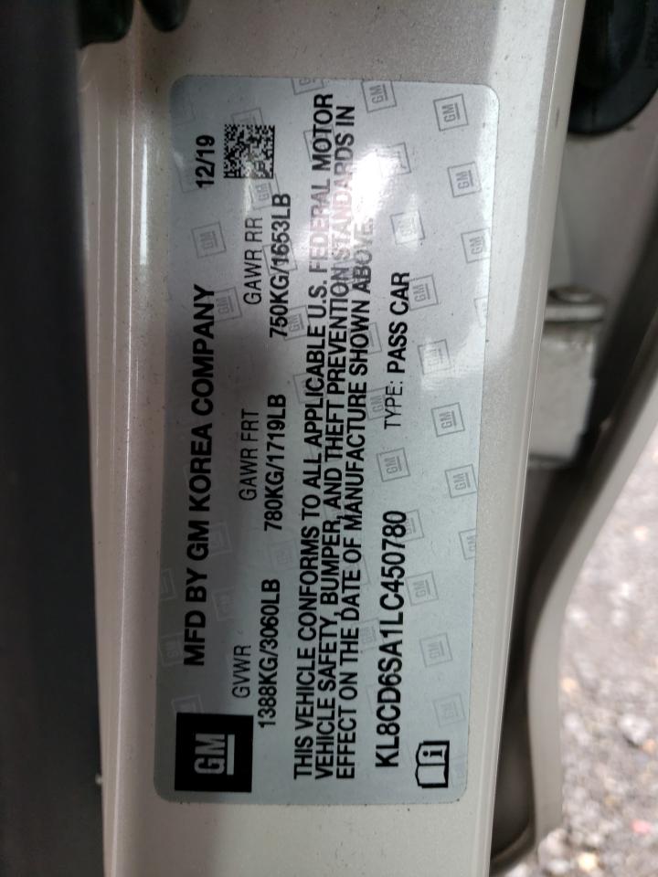 Photo 10 from auction – 2020 CHEVROLET SPARK 1LT with VIN KL8CD6SA1LC450780