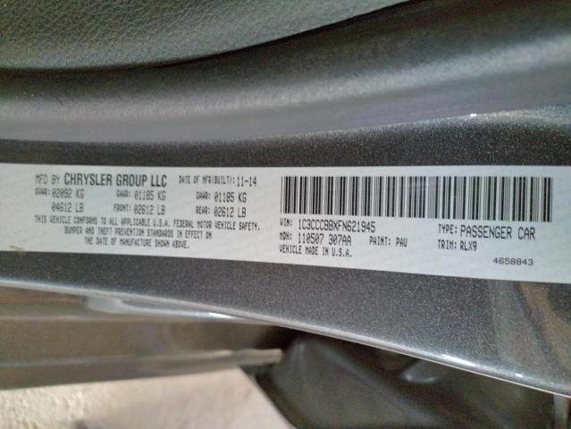 Photo 10 from auction – 2015 CHRYSLER 200 S with VIN 1C3CCCBBXFN621945