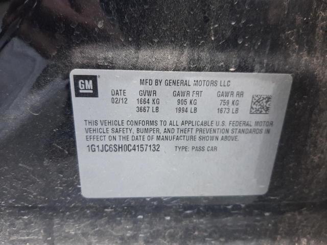 Photo 10 from auction – 2012 CHEVROLET SONIC LT with VIN 1G1JC6SH0C4157132