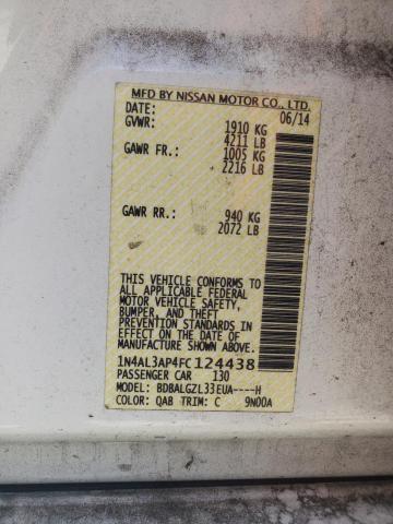 Photo 10 from auction – 2015 NISSAN ALTIMA 2.5 with VIN 1N4AL3AP4FC124438