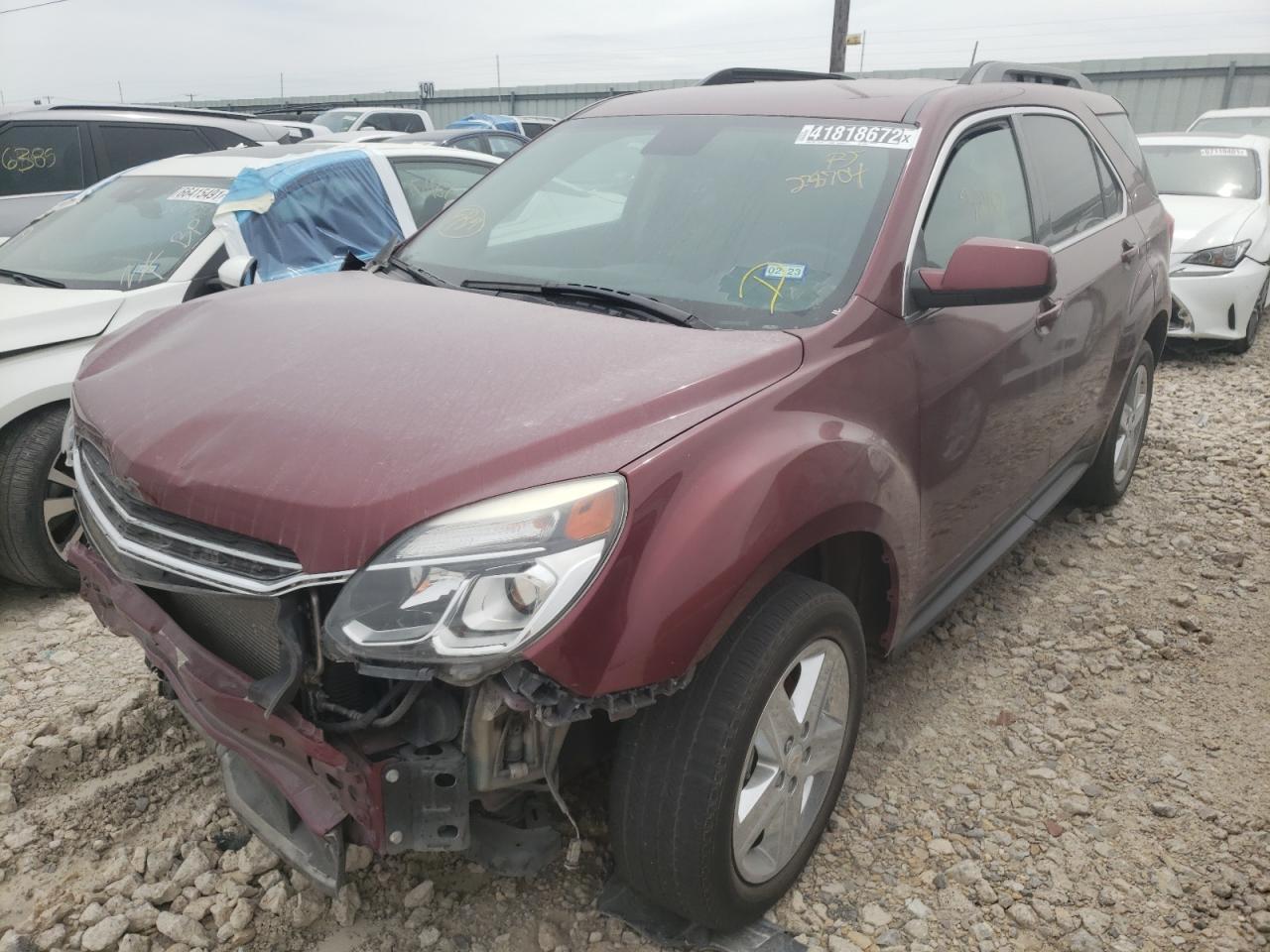 Photo 2 from auction – 2016 CHEVROLET EQUINOX LT with VIN 2GNALCEK7G6238704