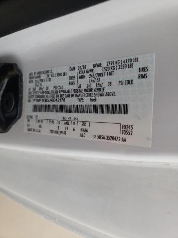 Photo 10 from auction – 2018 FORD F150 with VIN 1FTMF1CB5JKD42178