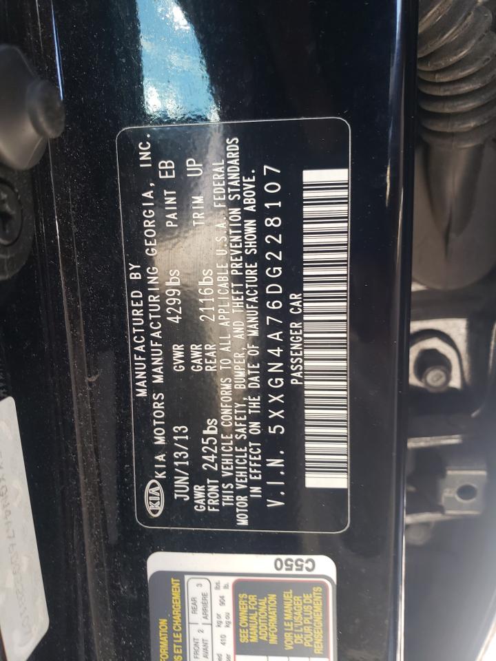 Photo 10 from auction – 2013 KIA OPTIMA EX with VIN 5XXGN4A76DG228107