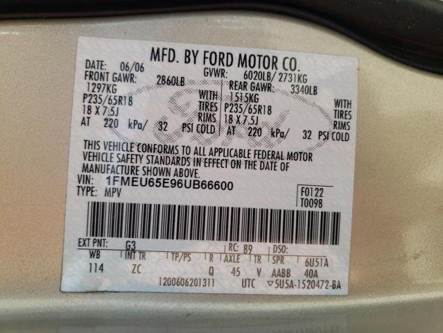 Photo 10 from auction – 2006 FORD EXPLORER L with VIN 1FMEU65E96UB66600