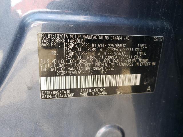 Photo 10 from auction – 2013 TOYOTA RAV4 XLE with VIN 2T3RFREV9DW095013