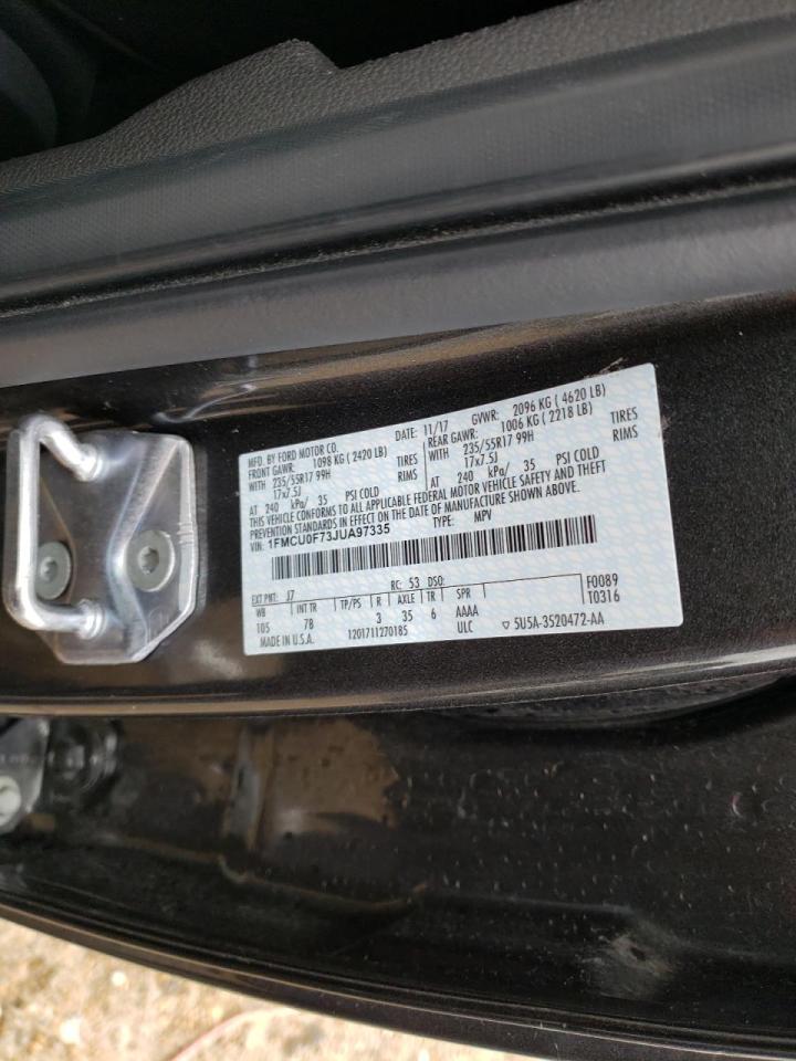 Photo 10 from auction – 2018 FORD ESCAPE S with VIN 1FMCU0F73JUA97335