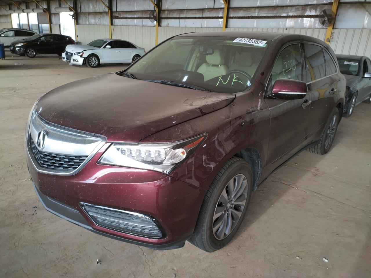 Photo 2 from auction – 2015 ACURA MDX TECHNO with VIN 5FRYD4H49FB030936