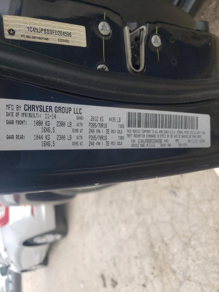 Photo 10 from auction – 2015 JEEP PATRIOT SP with VIN 1C4NJPBB9FD204596