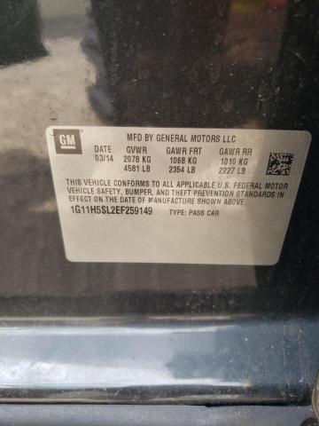 Photo 10 from auction – 2014 CHEVROLET MALIBU LTZ with VIN 1G11H5SL2EF259149