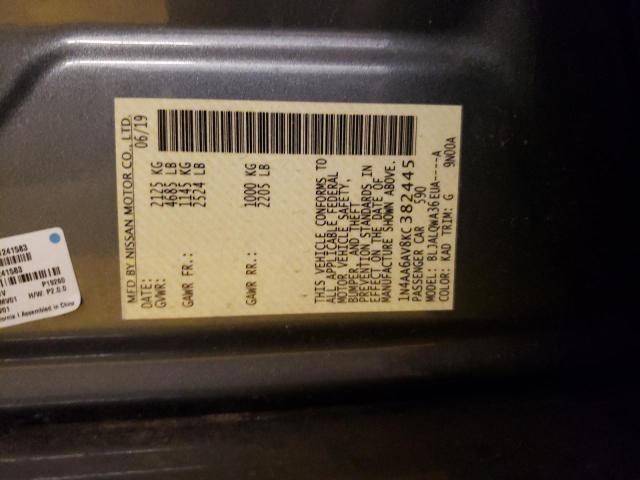 Photo 10 from auction – 2019 NISSAN MAXIMA S with VIN 1N4AA6AV8KC382445