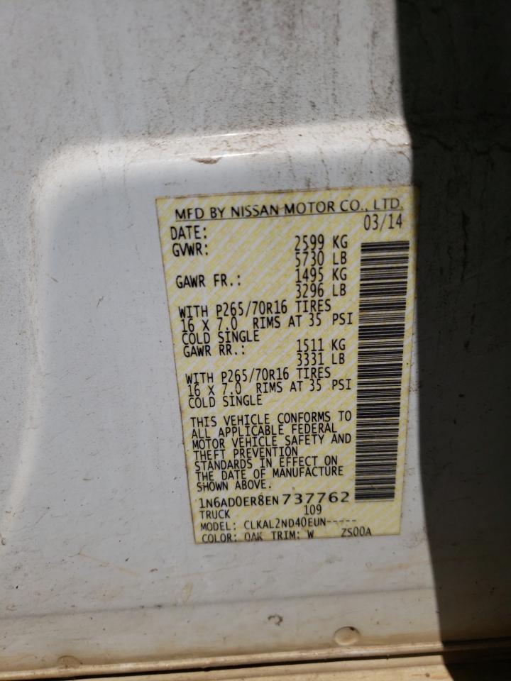 Photo 10 from auction – 2014 NISSAN FRONTIER S with VIN 1N6AD0ER8EN737762