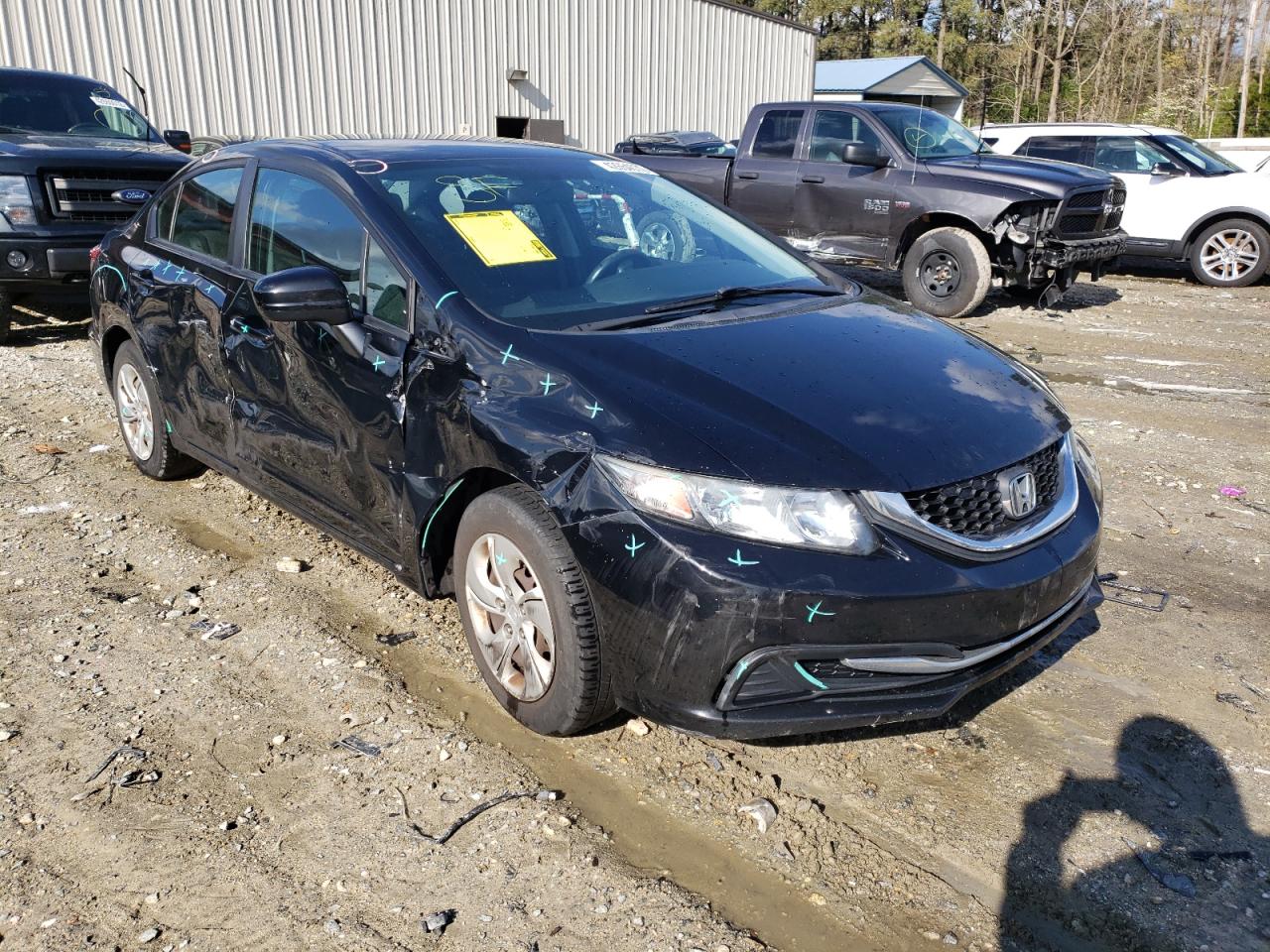 HONDA CIVIC LX 2014 with VIN 19XFB2F51EE246895 - Photo from auction