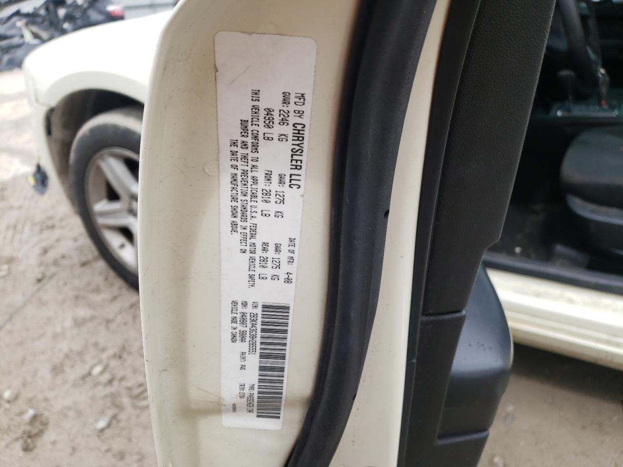 Photo 10 from auction – 2008 DODGE CHARGER with VIN 2B3KA43G38H285551