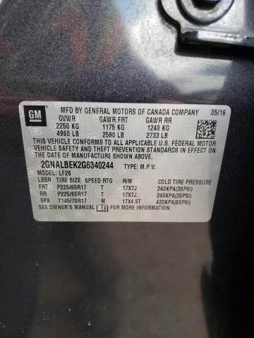 Photo 10 from auction – 2016 CHEVROLET EQUINOX LS with VIN 2GNALBEK2G6340244