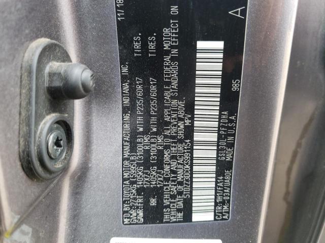Photo 10 from auction – 2019 TOYOTA SIENNA with VIN 5TDZZ3DC0KS991154