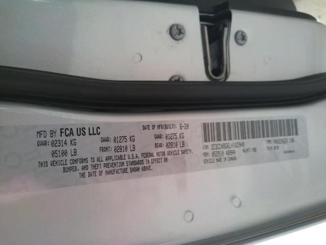 Photo 10 from auction – 2020 DODGE CHARGER SX with VIN 2C3CDXBG6LH162949