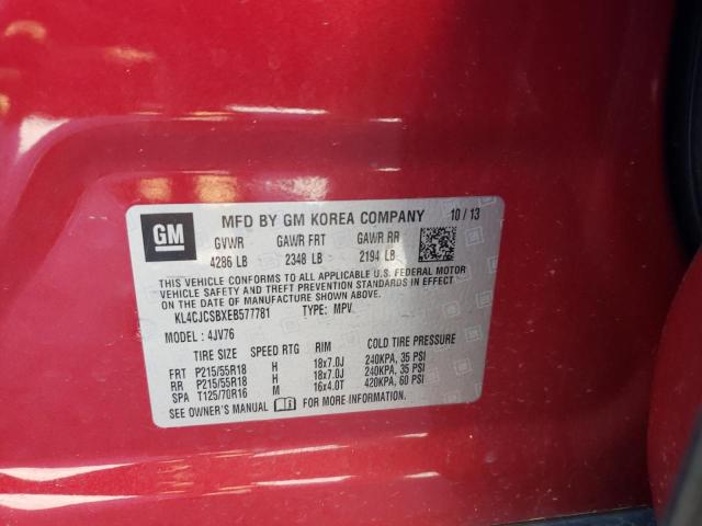 Photo 10 from auction – 2014 BUICK ENCORE with VIN KL4CJCSBXEB577781