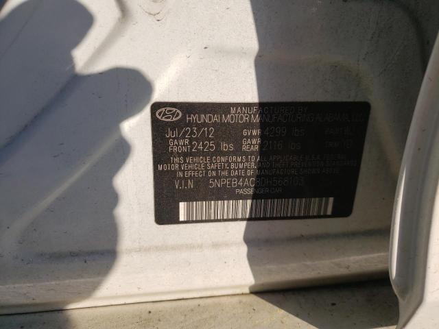Photo 10 from auction – 2013 HYUNDAI SONATA GLS with VIN 5NPEB4AC8DH568103