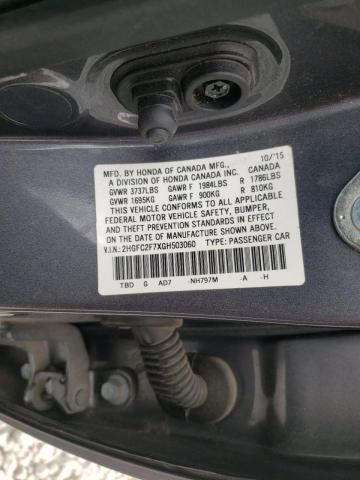 Photo 10 from auction – 2016 HONDA CIVIC EX with VIN 2HGFC2F7XGH503060