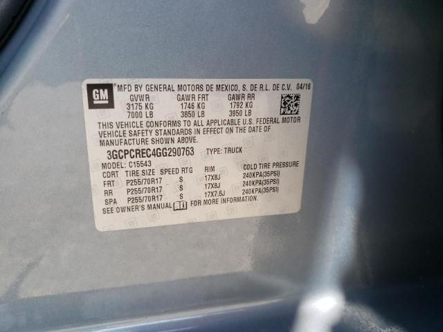 Photo 10 from auction – 2016 CHEVROLET SILVERADO with VIN 3GCPCREC4GG290763