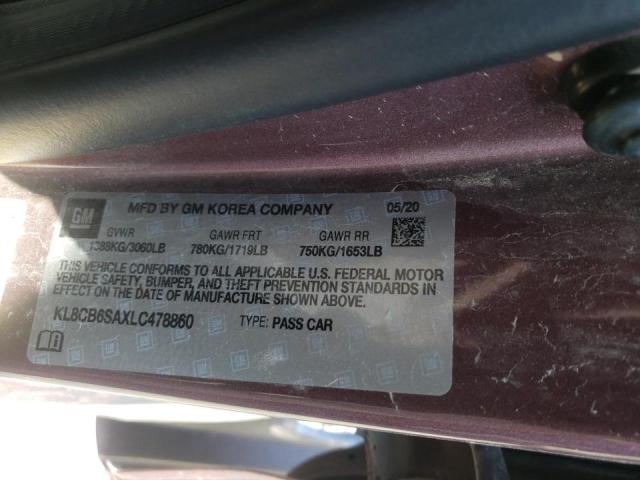 Photo 10 from auction – 2020 CHEVROLET SPARK LS with VIN KL8CB6SAXLC478860