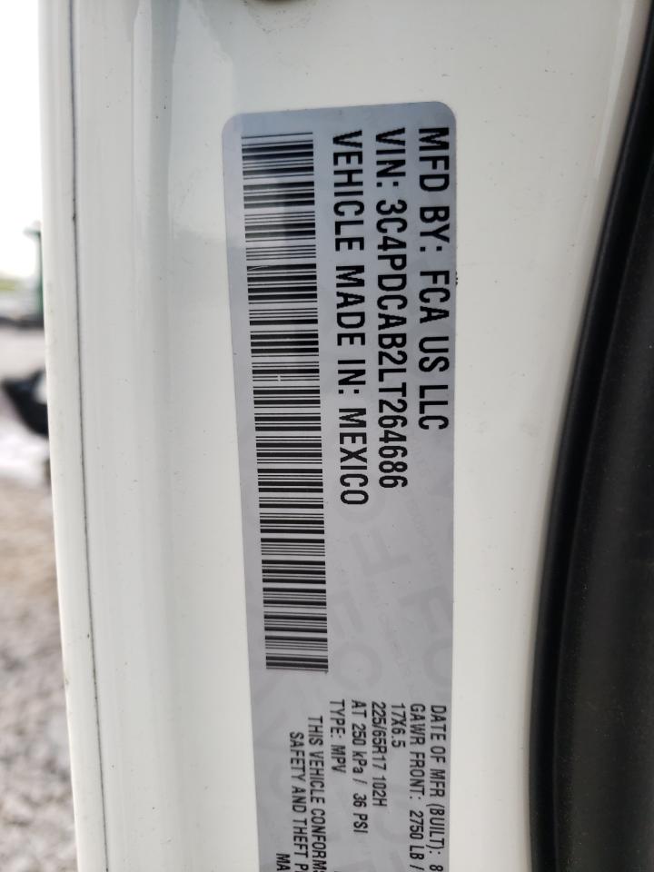 Photo 10 from auction – 2020 DODGE JOURNEY SE with VIN 3C4PDCAB2LT264686