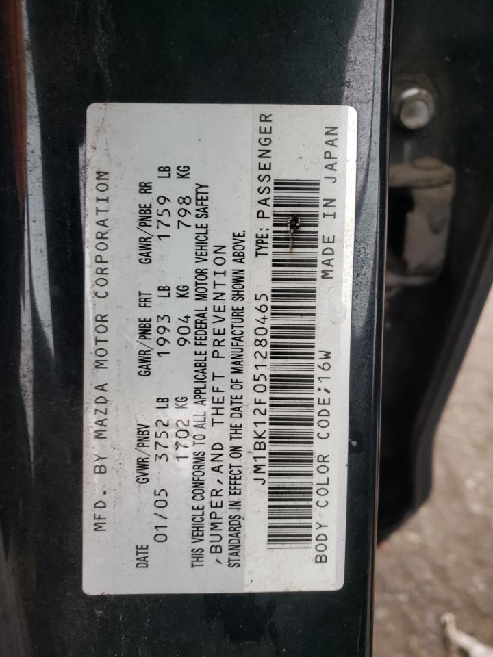 Photo 10 from auction – 2005 MAZDA 3 I with VIN JM1BK12F051280465