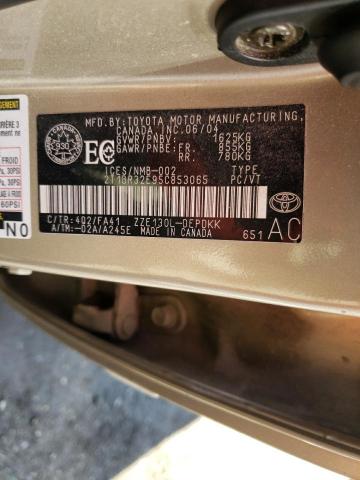 Photo 10 from auction – 2005 TOYOTA COROLLA CE with VIN 2T1BR32E95C853065