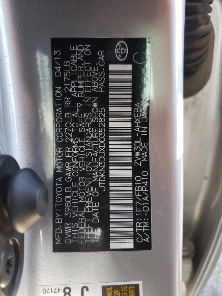 Photo 10 from auction – 2013 TOYOTA PRIUS with VIN JTDKN3DUXD0352825