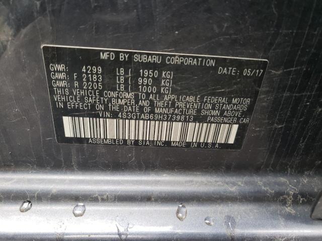 Photo 10 from auction – 2017 SUBARU IMPREZA PR with VIN 4S3GTAB69H3739813