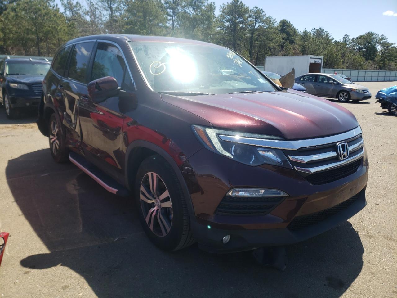HONDA PILOT EXL 2016 with VIN 5FNYF6H59GB071231 - Photo from auction