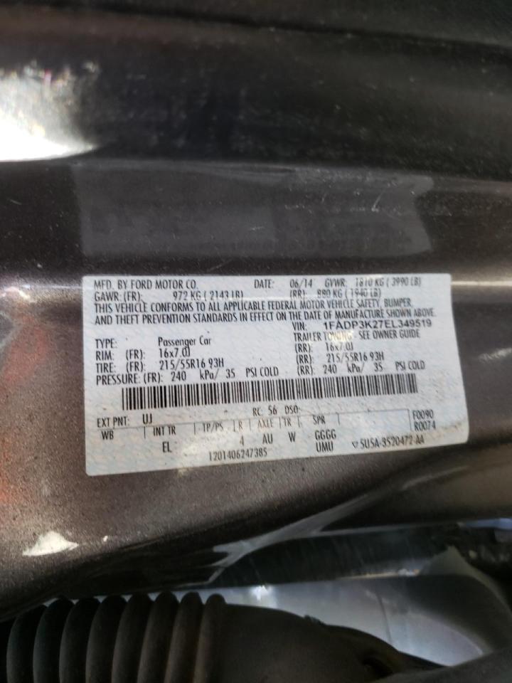 Photo 10 from auction – 2014 FORD FOCUS SE with VIN 1FADP3K27EL349519