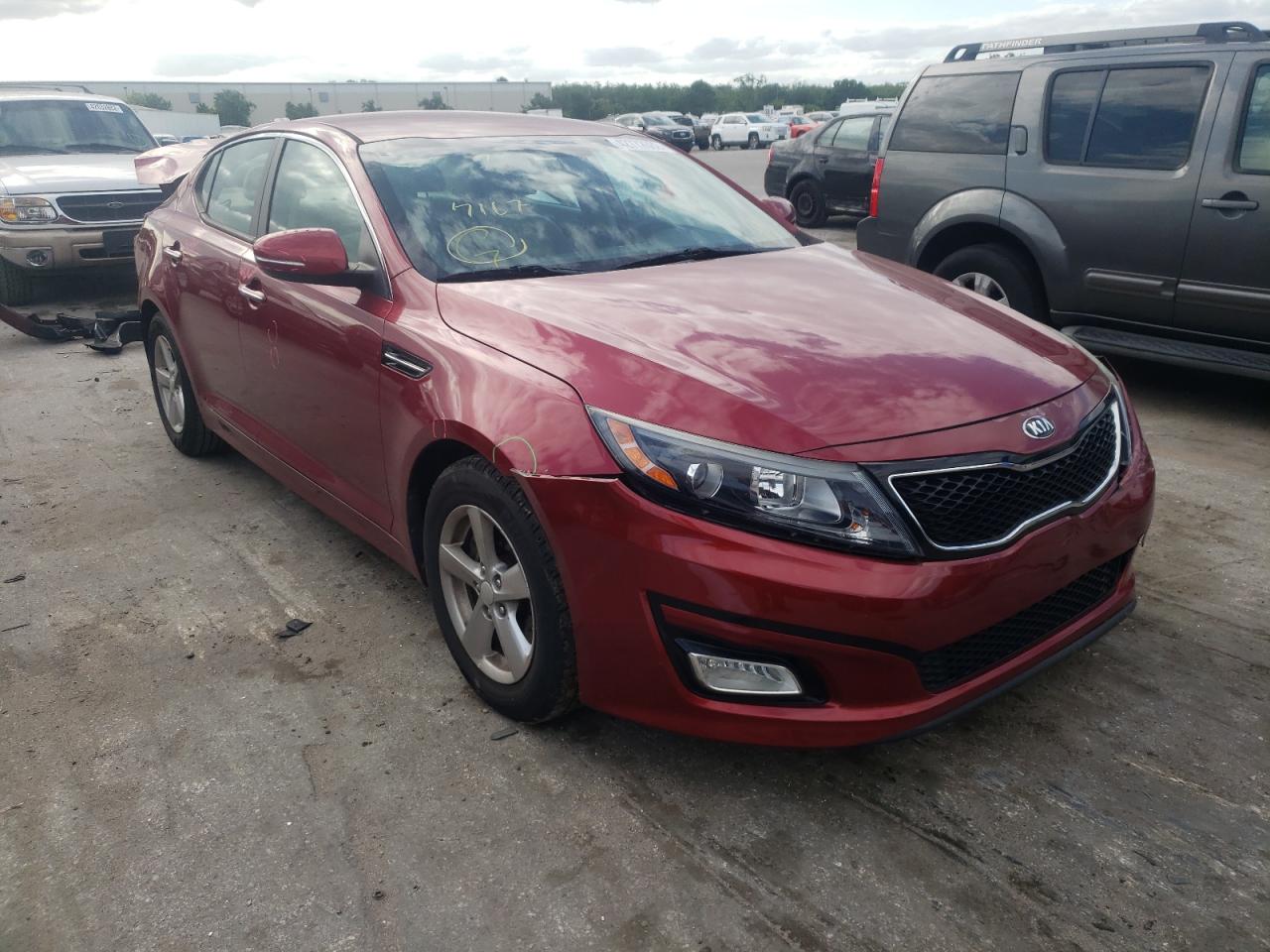 KIA OPTIMA LX 2014 with VIN 5XXGM4A77EG337423 - Photo from auction