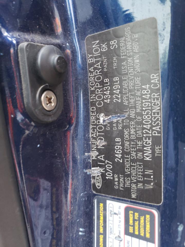 Photo 10 from auction – 2008 KIA OPTIMA LX with VIN KNAGE124085191484
