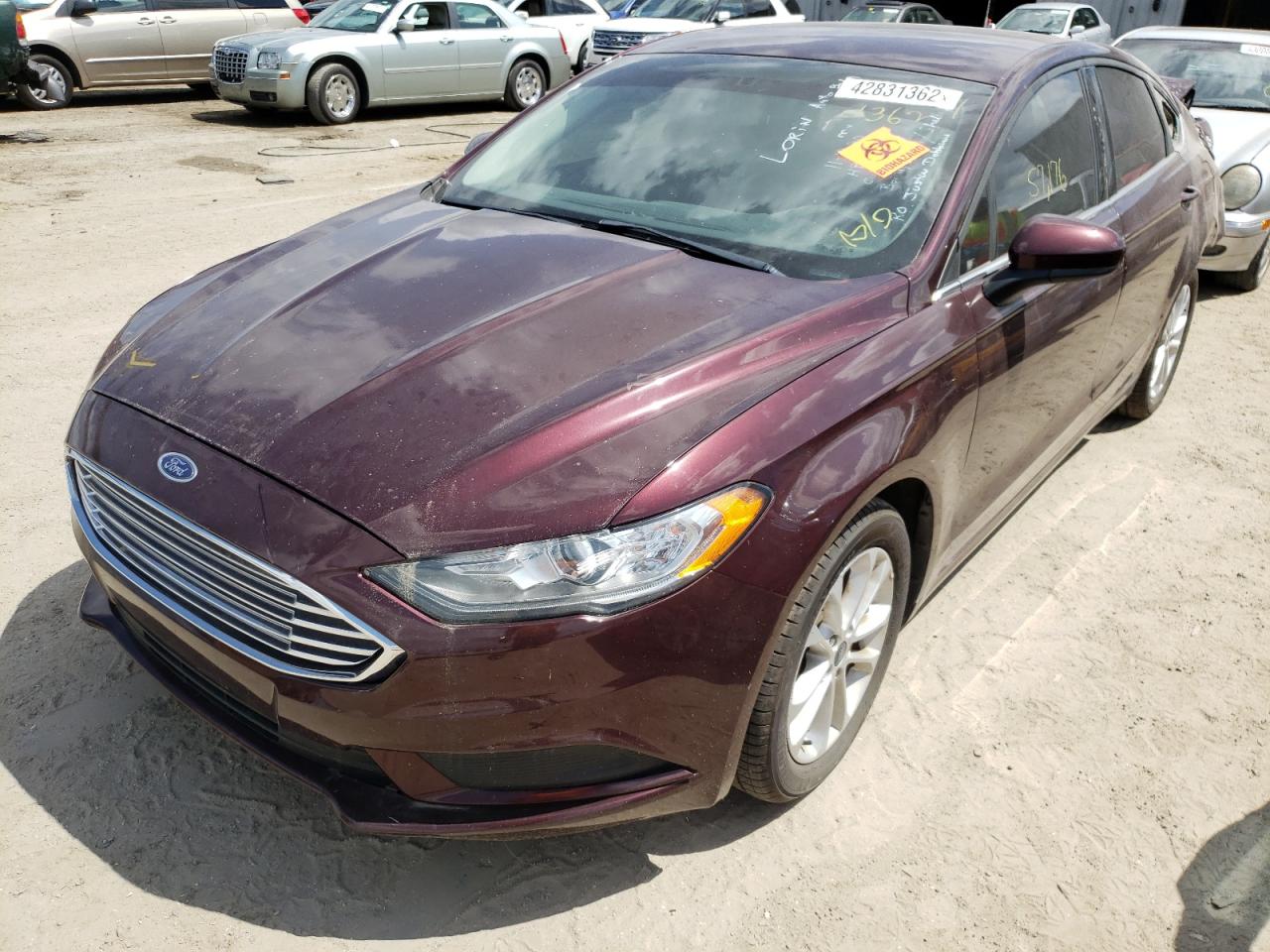 Photo 2 from auction – 2017 FORD FUSION SE with VIN 3FA6P0H72HR107818