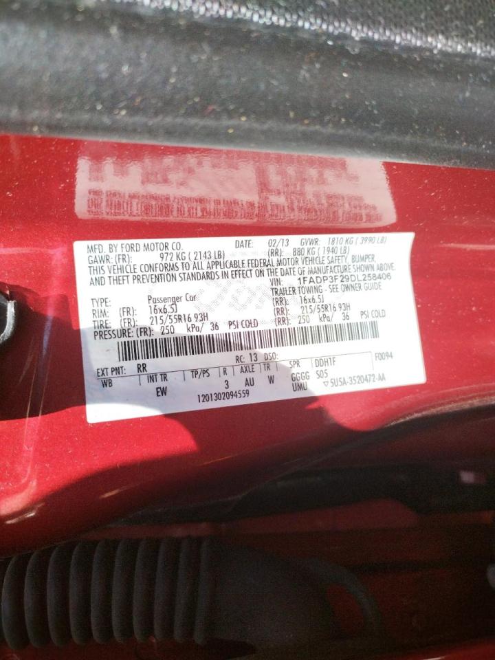 Photo 10 from auction – 2013 FORD FOCUS SE with VIN 1FADP3F29DL258406
