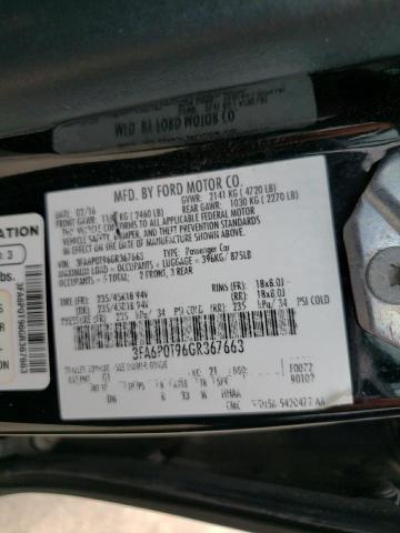 Photo 10 from auction – 2016 FORD FUSION SE with VIN 3FA6P0T96GR367663