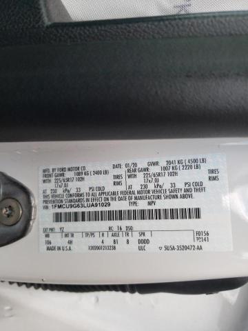 Photo 10 from auction – 2020 FORD ESCAPE SE with VIN 1FMCU9G63LUA91029