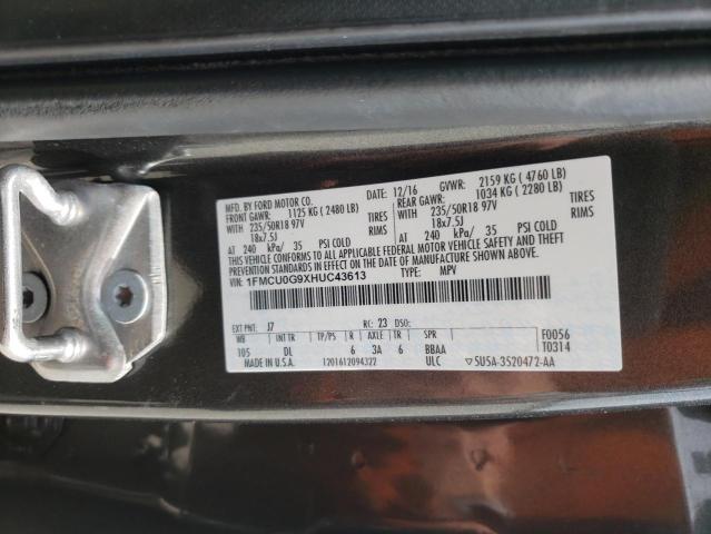 Photo 10 from auction – 2017 FORD ESCAPE SE with VIN 1FMCU0G9XHUC43613