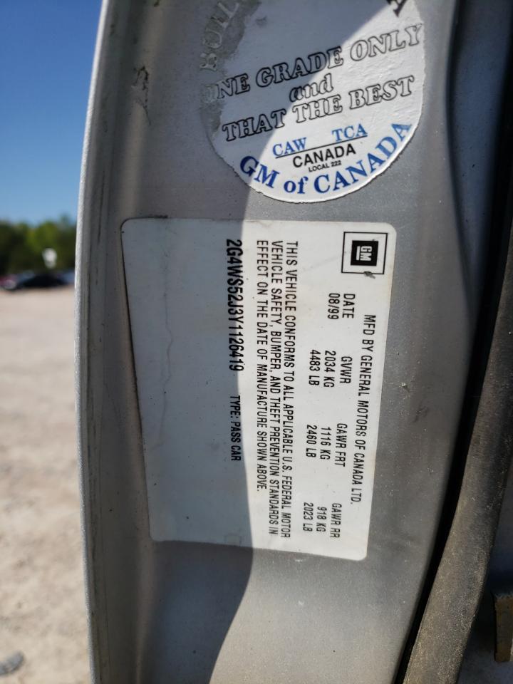 Photo 10 from auction – 2000 BUICK CENTURY CU with VIN 2G4WS52J3Y1126419