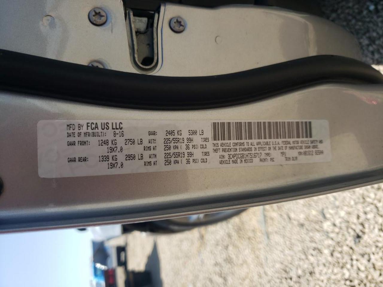 Photo 10 from auction – 2017 DODGE JOURNEY CR with VIN 3C4PDCGB1HT516717