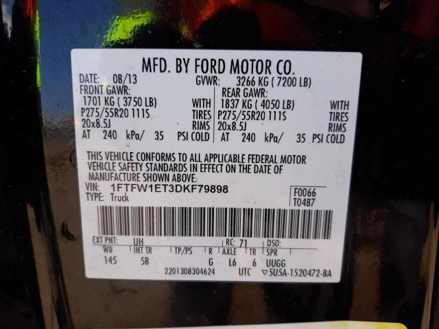 Photo 10 from auction – 2013 FORD F150 SUPER with VIN 1FTFW1ET3DKF79898