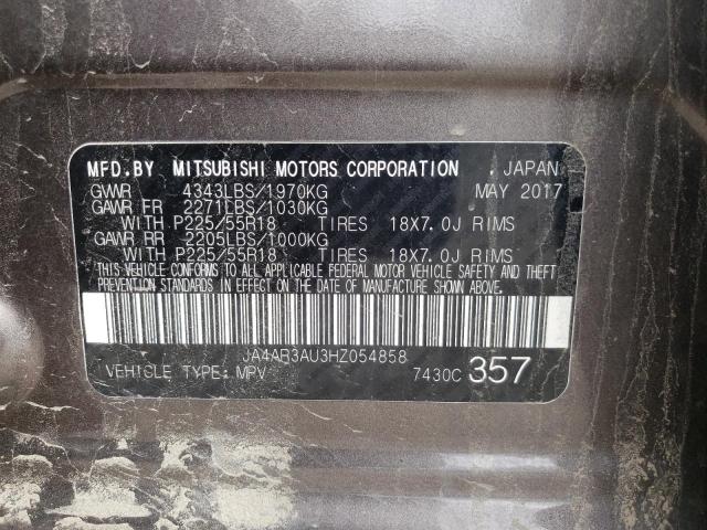 Photo 10 from auction – 2017 MITSUBISHI OUTLANDER with VIN JA4AR3AU3HZ054858